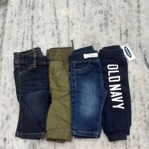 Old Navy Kids' Denim and Olive Bottoms Set